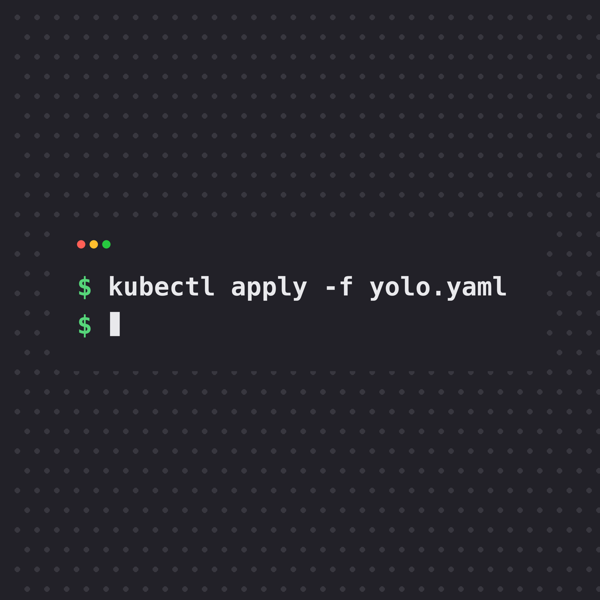 kubectl apply -f yolo.yaml