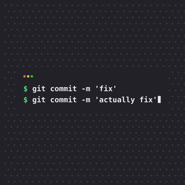 git commit -m 'fix'