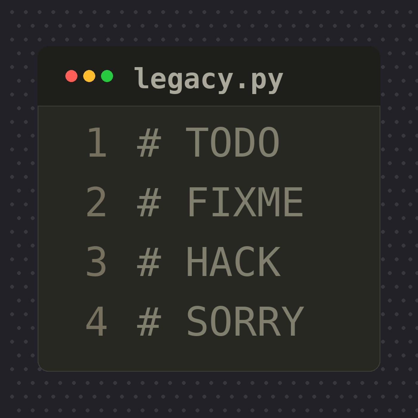 TODO FIXME Sorry