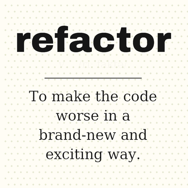 Refactor, Defined