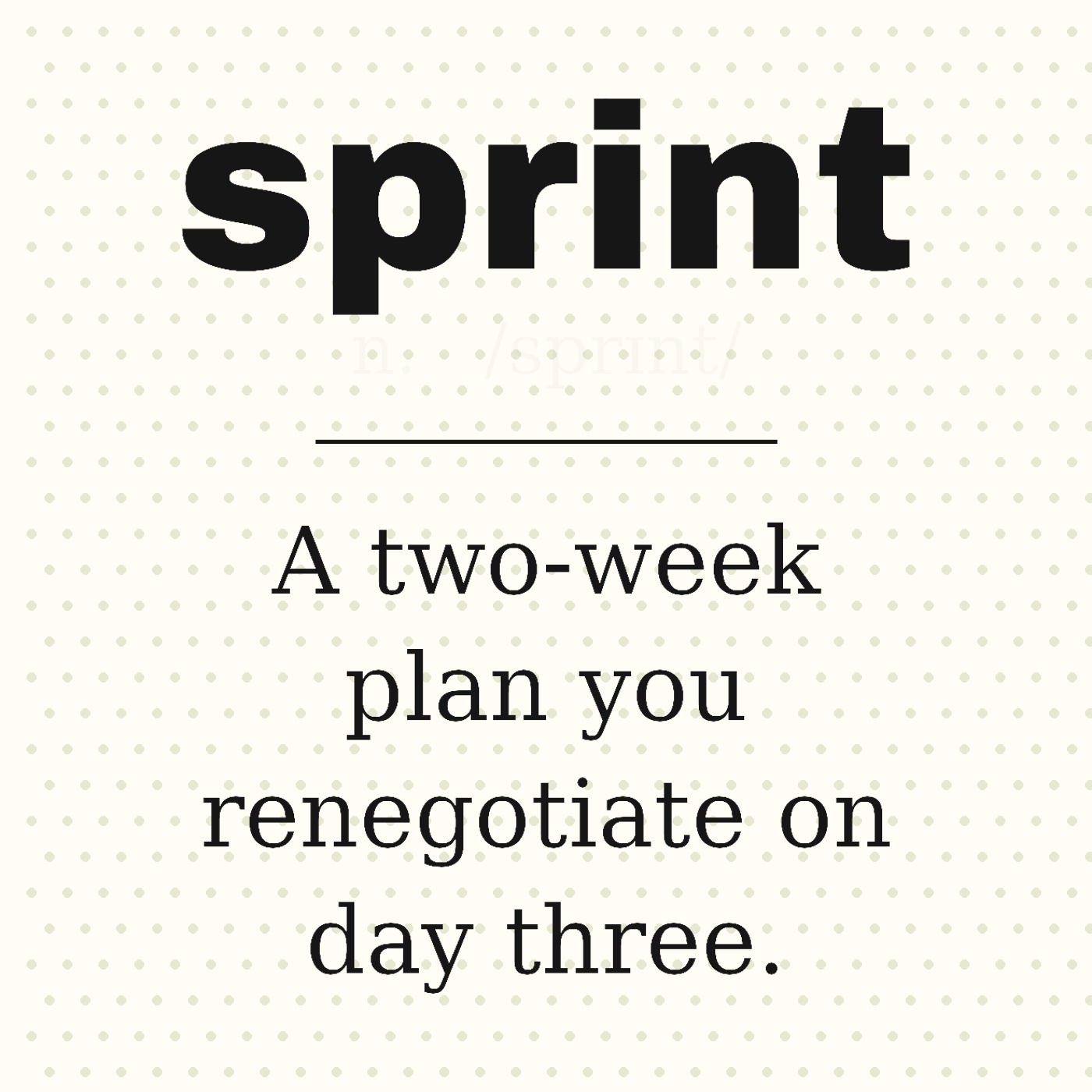 Sprint, Defined