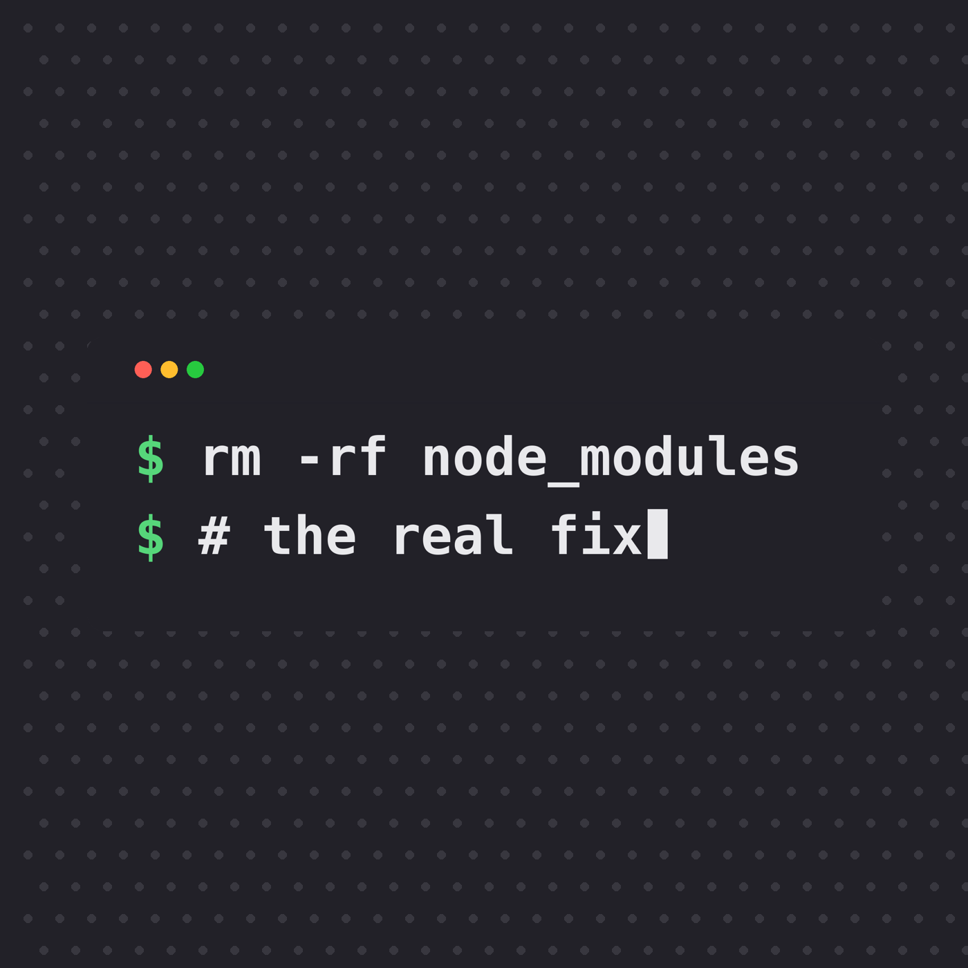 rm -rf node_modules