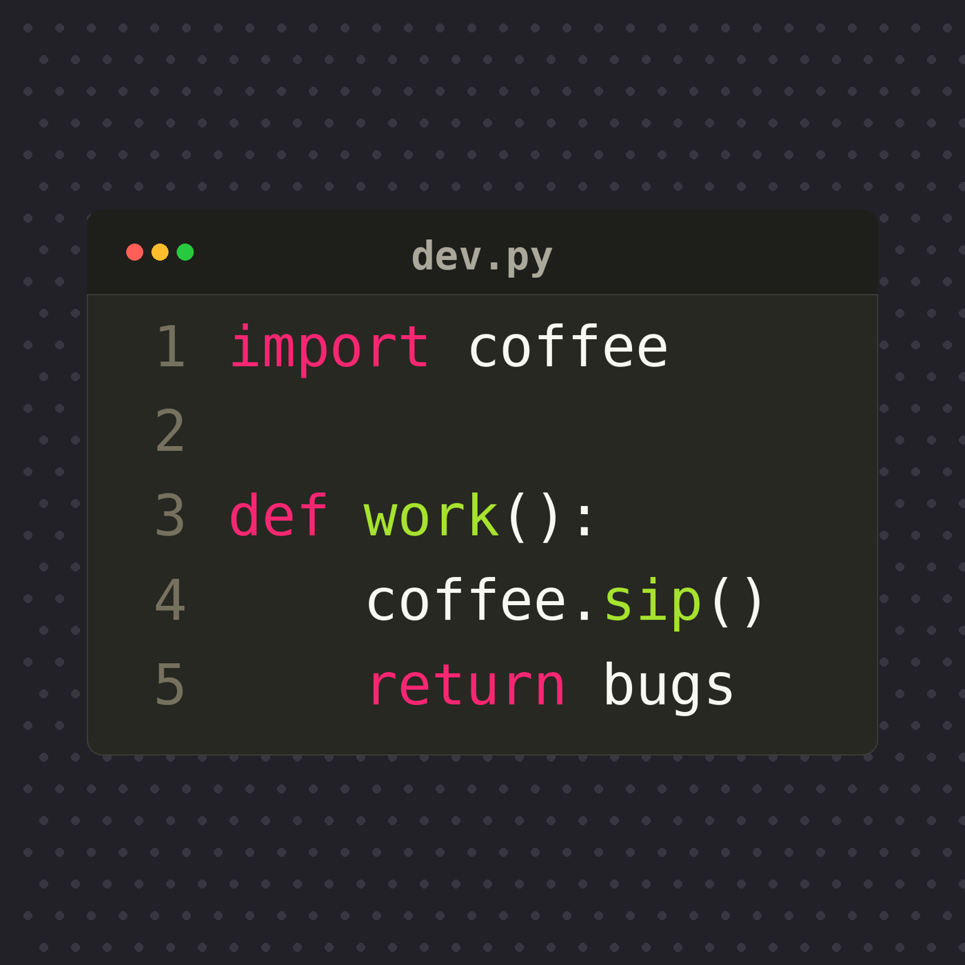 Coffee to Bugs
