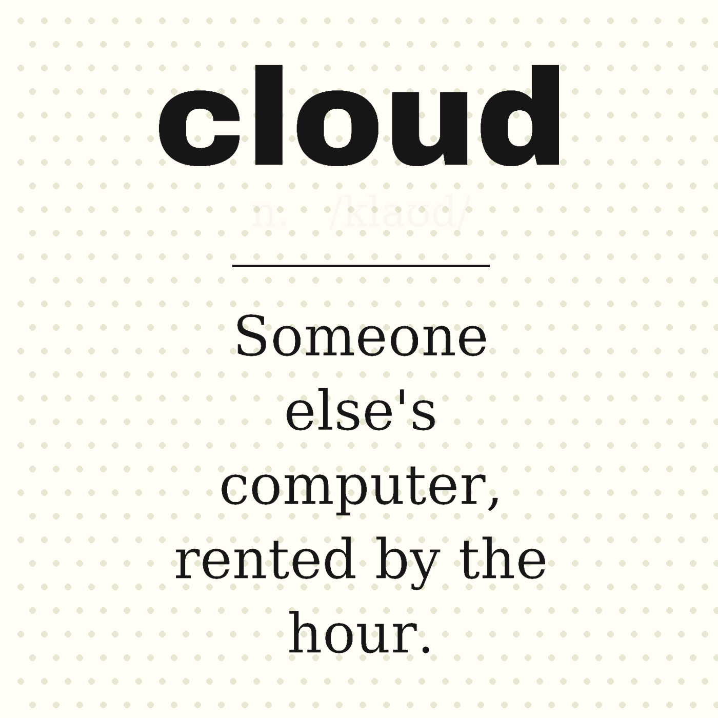Cloud, Defined
